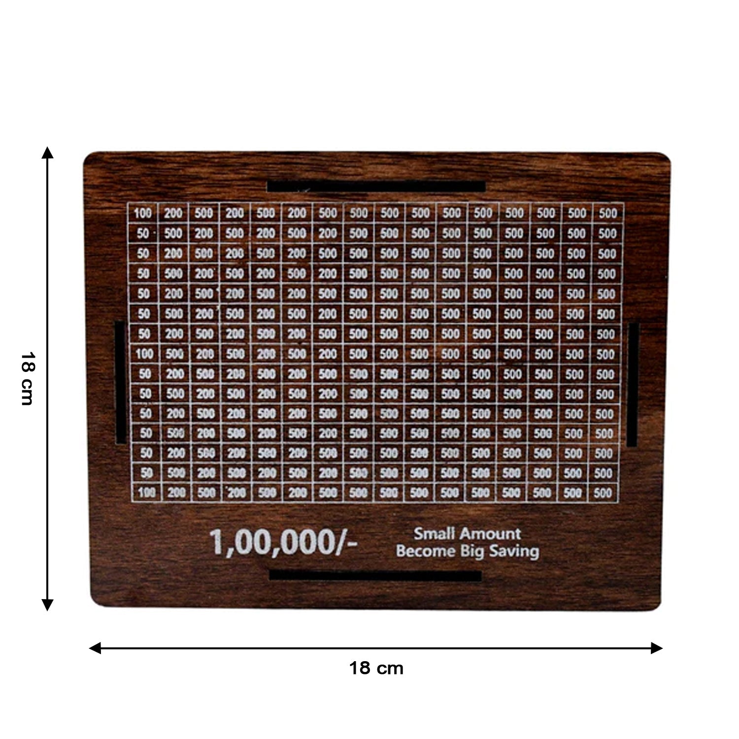 Big Wooden Savings Challenge Money Bank / Piggy Bank - (1 Pc)