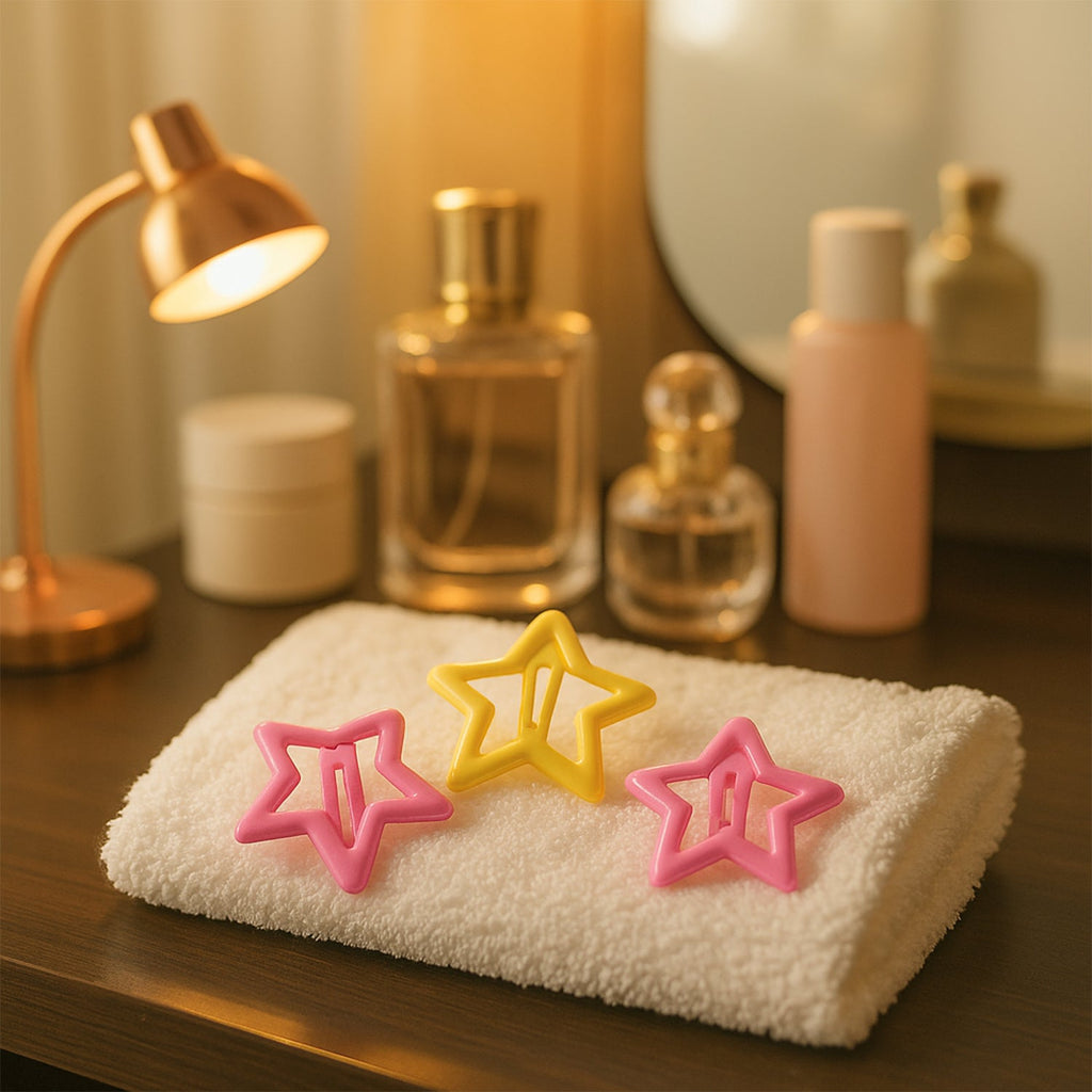Star-Shaped Hair Clips for Girls - (3 Pc)