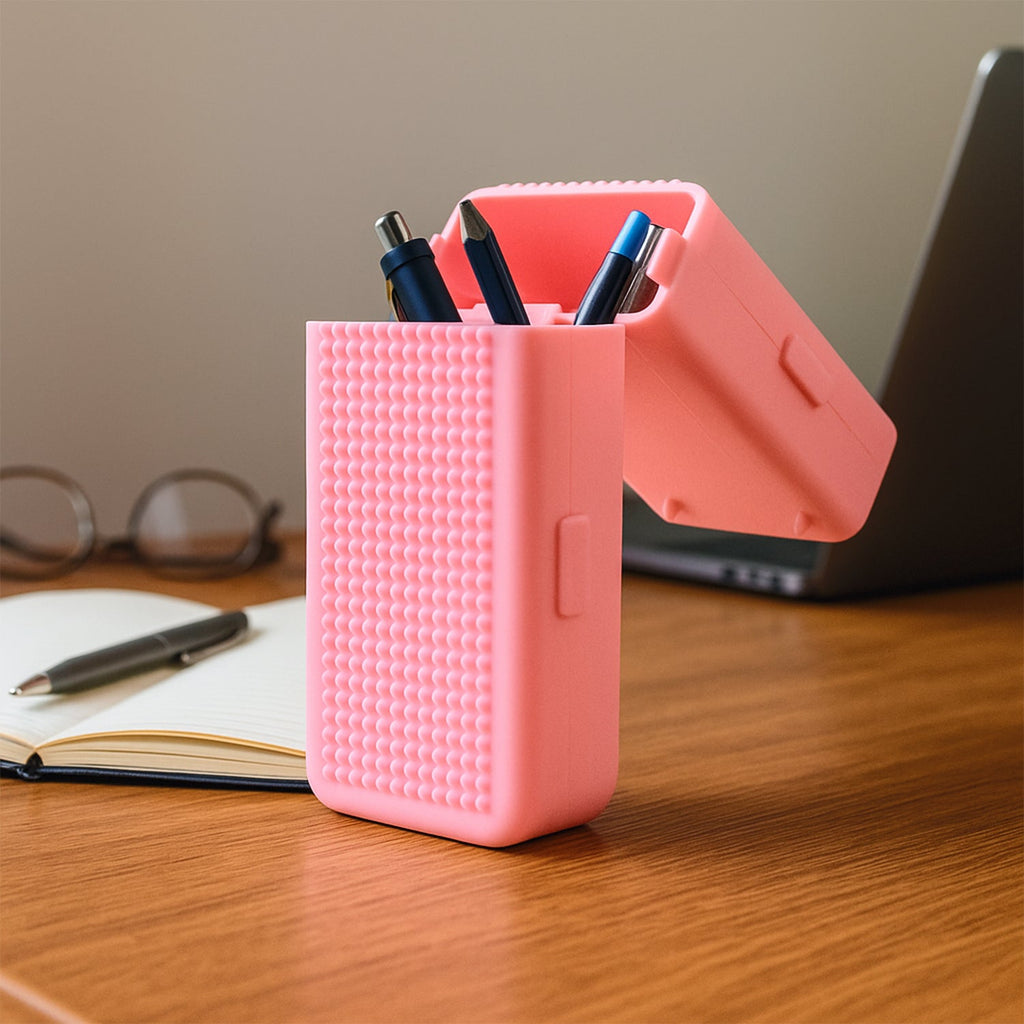 DIY Pixel Art Pencil Box with Building Blocks (1 Set)